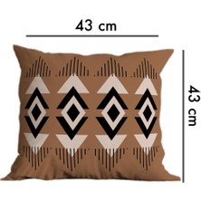 Belle Benoit  6'lı Çift Tarafı 3D Dijital Baskılı Dikdörtgen 30X50 ve 43X43 Kare Kırlent Kılıfı Seti