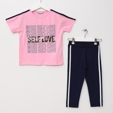 Wanex Kız Çocuk Kısa Kol & Tayt Takım - 21978 - Sarı