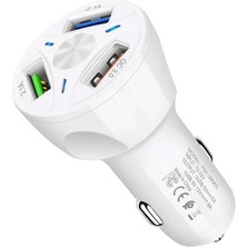 Ayt Powermaster TE-091 3 Lü USB Çakmaklık Qc 3.0 Hızlı Araç Şarj Cihazı Oto Çakmaklık Şarj Aleti