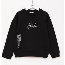 Wanex Erkek Çocuk Şardonlu Uzun Kol Sweat - 16705 - Siyah