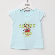 Wanex Kız Çocuk Kısa Kol Sweat - 32423 - Mint Yeşili