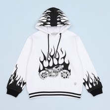 Wanex Erkek Çocuk Şardonlu Uzun Kol Sweatshirt - 15708 - Beyaz