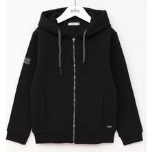 Wanex Erkek Çocuk Kapüşonlu Sweatshirt - 11587-1 - Siyah