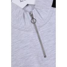 Wanex Kız Çocuk Uzun Kol Sweat - 31287 - Melanj - Saks