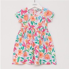 Wanex Kız Çocuk Kısa Kol Elbise - 42416 - Mavi