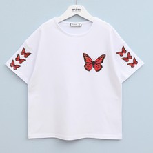 Wanex Kız Çocuk Kısa Kol Tişört - 32412 - Beyaz