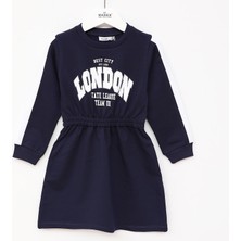 Wanex Kız Çocuk Uzun Kol Elbise - 42458 - Lacivert