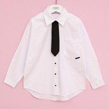 Wanex Kız Çocuk Uzun Kol Gömlek - 25094 - Beyaz