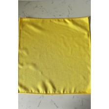 Ishic Mikrofiber Yüksek Kalite Sarı Renk Tekli Cam Bezi - Temizlik Bezi 40X40 cm