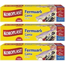 Koroplast Fermuarlı Çanta Küçük Boy 12 Li 16 x 14 cm x 3 Paket