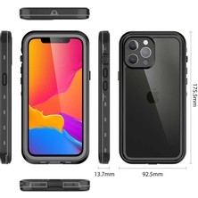 CepLab iPhone 13 Pro Max Kılıf Su ve Toz Geçirmez 360° Tam Koruma Shockproof Kapak