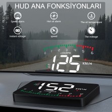 Inters Tech Renault Clio-Megan Için 3.5 Inç Motor Devri Hız Sıcaklık Akü Digital Gösterge Ekranı Hud Head Eobd