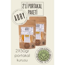 Adry 2'li Portakal Kurusu 50 gr x 2 Paket Atıştırmalık Dilimlenmiş Kuru Meyve