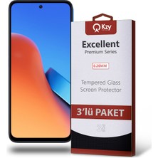 Kzy Xiaomi Redmi 12 ile Uyumlu Temperli Ekran Koruyucu Kırılmaz Cam Ekonomik 3'lü Paket