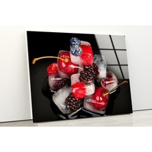 Myphotostation Donmuş Meyveler Cam Duvar Tablosu