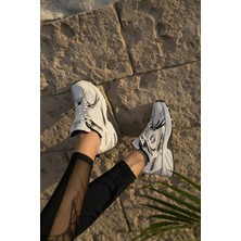 Tomiross Garantili Kadın Beyaz Siyah Günlük Rahat Sneaker Ayakkabı INF-3756