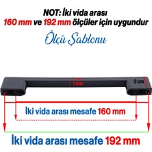 Badem10 Plastik Kulp Köprü Mobilya Mutfak Dolabı Çekmece Dolap Kulpları Kapak Kulpu Kulbu Siyah 160 mm