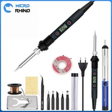 Mingjin Shop 1 Siyah Set2 Tarzı 80W Abd Fişi 110V 80W Dijital Elektrikli Havya Seti Kiti 220V 110V Sıcaklık Ayarlanabilir Kaynak Ekipmanları Lehimleme Ipuçları Tamir Onarım Aracı (Yurt Dışından)