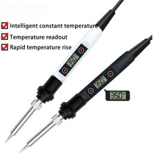 Mingjin Shop 1 Siyah Set2 Tarzı 80W Abd Fişi 110V 80W Dijital Elektrikli Havya Seti Kiti 220V 110V Sıcaklık Ayarlanabilir Kaynak Ekipmanları Lehimleme Ipuçları Tamir Onarım Aracı (Yurt Dışından)