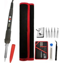 Mingjin Shop 1 Siyah 5 Tarzı 60W Dijital Havya Seti, Havya Uçları ile Ayarlanabilir Sıcaklık LCD Lehim Kaynak Tamir Araçları (Yurt Dışından)