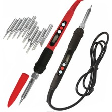 Mingjin Shop 1 Siyah 5 Tarzı 60W Dijital Havya Seti, Havya Uçları ile Ayarlanabilir Sıcaklık LCD Lehim Kaynak Tamir Araçları (Yurt Dışından)