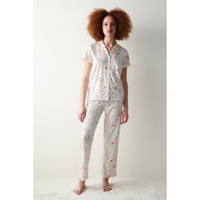 Penti Spring Flowers Gömlek Pantolon Çok Renkli Pijama Takımı