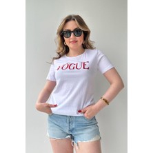 Mazi Butik Vogue T-Shirt Beyaz