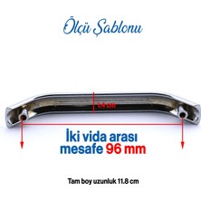 Badem10 10 Adet Alara Kulp Mobilya Mutfak Çekmece Dolabı Dolap Kapak Metal Kulpu Kulpları Krom Renk 96 mm