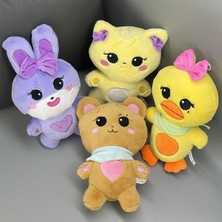 Huizongxu Kpop Siyah Pembe Karakter Peluş Bebek Doğan Pembe Dünya Turu Peluşlar Jennıe Jısoo Gül Lısa Kawaii Doldurulmuş Hayvanlar Hediyeler (Yurt Dışından)