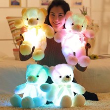 Huizongxu Be Top Yaratıcı Light Up LED Teddy Bear Dolması Hayvan Peluş Oyuncak Renkli Parlayan Teddy Bear Çocuk Için Hediye Boyutu: 30CM (Yurt Dışından)