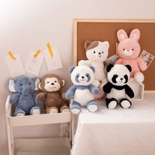 Huizongxu 23 cm Doldurulmuş Hayvan Oyuncak Sevimli Tavşan Panda Maymun Fil Peluşlar Sarılma Yastık Kanepe Süsleme Yumuşak Bebek Yastık Peluş Oyuncak Ev Dekorasyon Doğum Günü Hediyesi (Yurt Dışından)