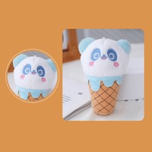 Huizongxu Karikatür Kawaii Süt Çay Dondurma Küçük Panda Peluş Bebek Anahtarlık Kolye Yaratıcı Sevimli Dondurma Panda Peluş Sırt Çantası Kolye (Yurt Dışından)