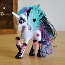 Huizongxu Lensple 14CM Pvc Unicorn Prenses Luna Celestia Gökkuşağı Atlar Aksiyon Figürleri Kawaii Unicorn Kız En Iyi Arkadaşlar Hediyeler Oyuncak Bebekler (Yurt Dışından)