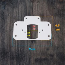 Badem10 Beyaz Dolap Kapak Taş Tas Menteşe Metal Tamir Sacı 12 Adet Pratik Onarım Kiti Yuva Tablası 6,5x9