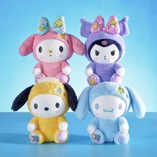 Huizongxu 23 cm Sanrio Karikatür Anime Sakura Kuromi Mymelody Hello Kitty Cinnamoroll Yastık Peluş Oyuncaklar Yumuşak Dolması Bebekler Çocuklar Için Hediyeler (Yurt Dışından)