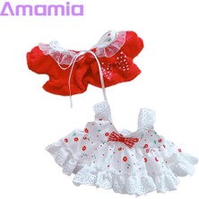 Huizongxu Amamia Doll Sling Elbise Çiçekli Elbise 20CM Kız Pamuk Idol Oyuncak Bebek Giysileri Seti (Yurt Dışından)