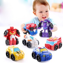 Huizongxu Karikatür Dönüşüm Robot Aksiyon Figürü Oyuncakları Mini Arabalar Robot Klasik Model Oyuncaklar Çocuk Hediyeler Için Brinquedos (Yurt Dışından)