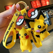 Huizongxu Sıcak Satış Pvc Orijinal Pikachu Eevee Psyduck Gengar Squirtle Pokémon Yaratıcı Sevimli Karikatür Anime Çanta Araba Kolye Anahtarlık Oyuncaklar (Yurt Dışından)