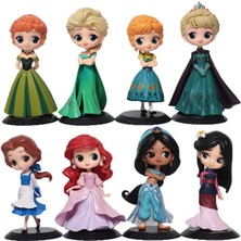 Huizongxu Q Posket Sevimli Büyük Gözler Belle Kar Beyaz Elsa Cinderella Sofia Pvc Anime Bebekler Koleksiyon S Versiyonu Model Oyuncak Doğum Günü Hediyesi (Yurt Dışından)