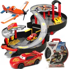 Huizongxu Pixar Cars 2 3 Taşınabilir Çocuk Otopark Oyuncak Yıldırım Mcqueen Model Alaşım Demiryolu Araba Çocuk Montajlı Eğitim Oyuncak Doğum Günü Hediyesi (Yurt Dışından)