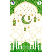 Dizayn Parti Evi Ramazan Sarkıt Süs Renkli 10 Lu Tavan Lux Sarkıt