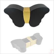 Süsle Bebek ve Parti Kelebek Kutu, 33 x 18 x 9 cm - Siyah, 1 Adet