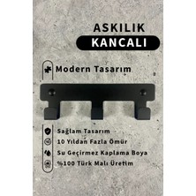 3Art Metal Demir Banyo Askısı - Duvara Monte Havlu ve Elbise Askısı 3 Kancalı