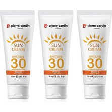 Pierre Cardin Koruyucu Güneş Kremi 30 Spf Yüksek Koruma - 75 ml 3 Adet