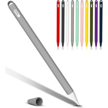 Mingjinshop3 Mor Tarzı Tablet Dokunmatik Stylus Kalem Koruyucu Kapak Kılıf Kılıfı Yumuşak Silikon Ipuçları Cap Sleeve Apple Pencil Için Kaymaz 2 (Yurt Dışından)