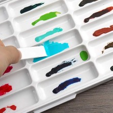 Mingjinshop3 Mavi Stil Paul Rubens Suluboya Paleti 24 Kuyu 2 Çeşit Depolama ve Karıştırma Renk Suluboya Akrilik Guaj Yağlı Boya Için Büyük ve Derin (Yurt Dışından)