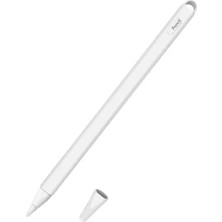 Mingjinshop3 Beyaz Stil Tablet Dokunmatik Stylus Kalem Koruyucu Kapak Kılıf Kılıfı Yumuşak Silikon Ipuçları Cap Sleeve Apple Pencil Için Kaymaz 2 (Yurt Dışından)