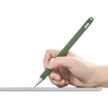 Mingjinshop3 Nane Yeşili Stili Tablet Dokunmatik Stylus Kalem Koruyucu Kapak Kılıf Kılıfı Yumuşak Silikon Ipuçları Cap Sleeve Apple Pencil Için Kaymaz 2 (Yurt Dışından)