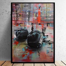 Mingjinshop3 No.3 Tarzı 30X40 cm Çerçevesiz Soyut Grafiti Boks Eldivenleri Tuval Boyama Duvar Sanatı Oturma Odası Dekorasyon Posteri Tuval Boyama Sanatçısı Ev Dekorasyon (Yurt Dışından)