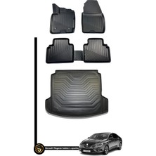 Black Gold Renault Megane 4 Sedan 3D Havuzlu Paspas + Bagaj Havuzu Ikili Set